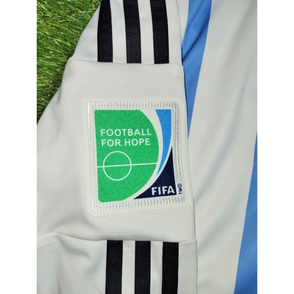 Messi Argentina 2014 WORLD CUP SEMIFINAL Long Sleeve Soccer Jersey Shirt L SKU# - Picture 5 of 9